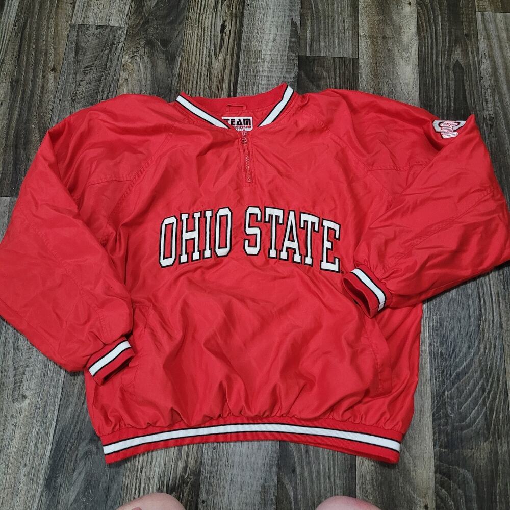 Vintage Ohio State Buckeyes Fleece Lined Pullover Jacket Team Edition Mens XL